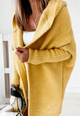 Load image into Gallery viewer, Melismae Oversized Solid Color Batwing Sleeve Open Style Hooded Sweater Knitted Cardigan