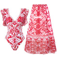 Load image into Gallery viewer, Nova Women's One-piece Slimming Vacation Beach Hot Springs Bikini Set and or Maxi Skirt