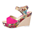 Load image into Gallery viewer, Florian Floral Wedge High Heel Women's Sandals