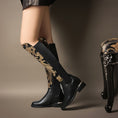 Load image into Gallery viewer, Azuraia Knight Cowhide Leather Boots