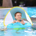 Load image into Gallery viewer, Inflatable Swimming Float With Sun Protection Canopy Inflatable Floating Ring Swimming Pool Accessories Circle Bathing Summer Float