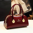Load image into Gallery viewer, Sade Patent Leather Bag with Gold Details