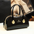 Load image into Gallery viewer, Sade Patent Leather Bag with Gold Details