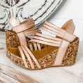 Load image into Gallery viewer, Open Toe Espadrilles Wedge Velcro High Heel Sandals