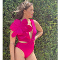 Load image into Gallery viewer, Marilyn One-piece Heavy Industry Line Pressing Flower High Waist Swimsuit