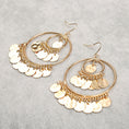 Load image into Gallery viewer, Tandis Metallic Sequined Earrings Bohemian Circle Pierce & Clip-on