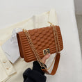 Load image into Gallery viewer, Chantel Embossed Striped Locket Buckle Rhombus Chain Shoulder Bag