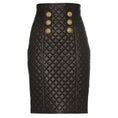 Load image into Gallery viewer, Demi Quilted Faux Leather High Waist Pencil Skirt