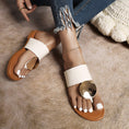 Load image into Gallery viewer, Kemi Gold Cove Thong Summer Slippers for Women