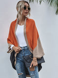 Load image into Gallery viewer, Cavalline Autumn Color Block Lightweight Knitted Cardigan Sweater