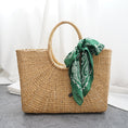 Load image into Gallery viewer, Woven Straw Summer Beach Tote Bag