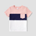 Load image into Gallery viewer, Family Wrap Bottom Strap Dress and Colorblock T-shirt Sets
