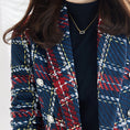 Load image into Gallery viewer, Zylka Women's Tartan Double-Breasted Blazer