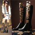Load image into Gallery viewer, Azuraia Knight Cowhide Leather Boots
