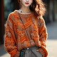 Load image into Gallery viewer, Runessa Orange Classic Cable Woven Style Chunky Sweater