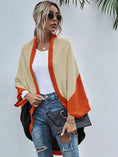 Load image into Gallery viewer, Cavalline Autumn Color Block Lightweight Knitted Cardigan Sweater