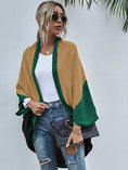 Load image into Gallery viewer, Cavalline Autumn Color Block Lightweight Knitted Cardigan Sweater