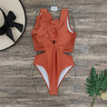 Load image into Gallery viewer, Marilyn One-piece Heavy Industry Line Pressing Flower High Waist Swimsuit