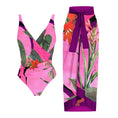 Load image into Gallery viewer, Violet Women's One-piece Slimming Vacation Beach Hot Springs Bikini Set and or Sarong