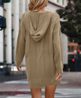 Load image into Gallery viewer, Alexa Twisted Cable Hoodie Knitted Sweater Dress
