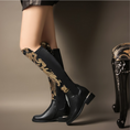 Load image into Gallery viewer, Azuraia Knight Cowhide Leather Boots
