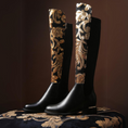 Load image into Gallery viewer, Azuraia Knight Cowhide Leather Boots