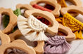 Load image into Gallery viewer, Organic Macramé Wood Teethers For Babies Made in USA. All colors