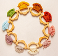 Load image into Gallery viewer, Organic Macramé Wood Teethers For Babies Made in USA. All colors