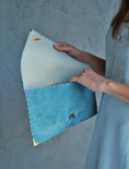 Load image into Gallery viewer, Betty Denim Blue Envelope Clutch Bag