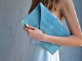 Load image into Gallery viewer, Betty Denim Blue Envelope Clutch Bag