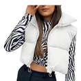 Load image into Gallery viewer, Bridgette Cotton Puffy Cropped Stand-up Collar Vest