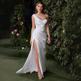 Load image into Gallery viewer, Cadensia One Shoulder Satin Bridal Gown