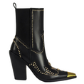 Load image into Gallery viewer, Cantoria Black Studded Ankle Bootie