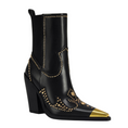 Load image into Gallery viewer, Cantoria Black Studded Ankle Bootie