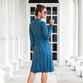Load image into Gallery viewer, Cindy Sweater dress blue back