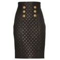 Load image into Gallery viewer, Demi Quilted Faux Leather High Waist Pencil Skirt
