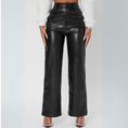Load image into Gallery viewer, Elektra Black Vegan Leather Pants front