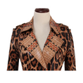 Load image into Gallery viewer, Elextra British-Style Leopard Trench Coat
