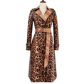 Load image into Gallery viewer, Elextra British-Style Leopard Trench Coat