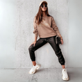 Load image into Gallery viewer, Eshe Women Black Leather Jogger style
