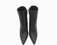 Load image into Gallery viewer, Gia Pointed Toe Bootie on Gold Triangle Heel