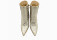 Load image into Gallery viewer, Gia Pointed Toe Bootie on Gold Triangle Heel