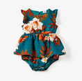 Load image into Gallery viewer, Aria Green Ibis Floral Girls Romper