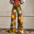 Load image into Gallery viewer, Hendrix Printed Wide Leg Flared Pants Flower Power
