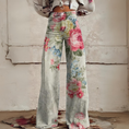 Load image into Gallery viewer, Hendrix Printed Wide Leg Flared Pants Vintage Flowers