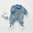 Load image into Gallery viewer, Jordan Distress Denim Jumpsuit