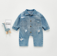 Load image into Gallery viewer, Jordan Distress Denim Jumpsuit