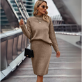 Load image into Gallery viewer, Jumana Two-Piece Mock Neck Solid Ribbed Knit Set.
