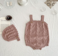 Load image into Gallery viewer, Kennedy Cable Knit Unisex Romper + Hat Set
