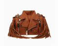 Load image into Gallery viewer, Kenya Biker Jacket Fringe Handbag